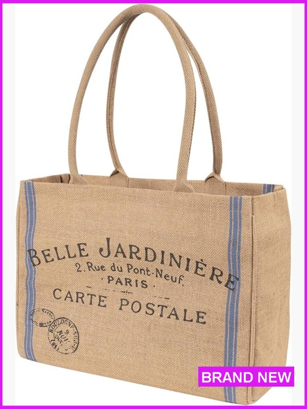 Jute Market Tote Shopping Bag Reusable Eco-Friendly Grocery Beach Bag Heavy Duty